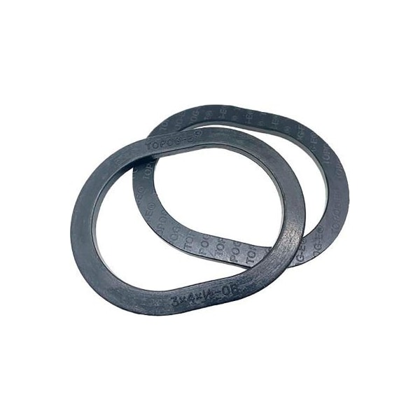 Meilner Mechanical Sales TOPOG-E Series 180 Handhole Gasket, 3in x 4-1/2in x 9/16in, Black Rubber, Obround, 2 Pack T180-3X4-1/2X9/16OB-PK2 - main
